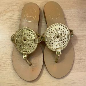 Gold women’s size 6 gold Georgica Mae Jack Rogers Sandal